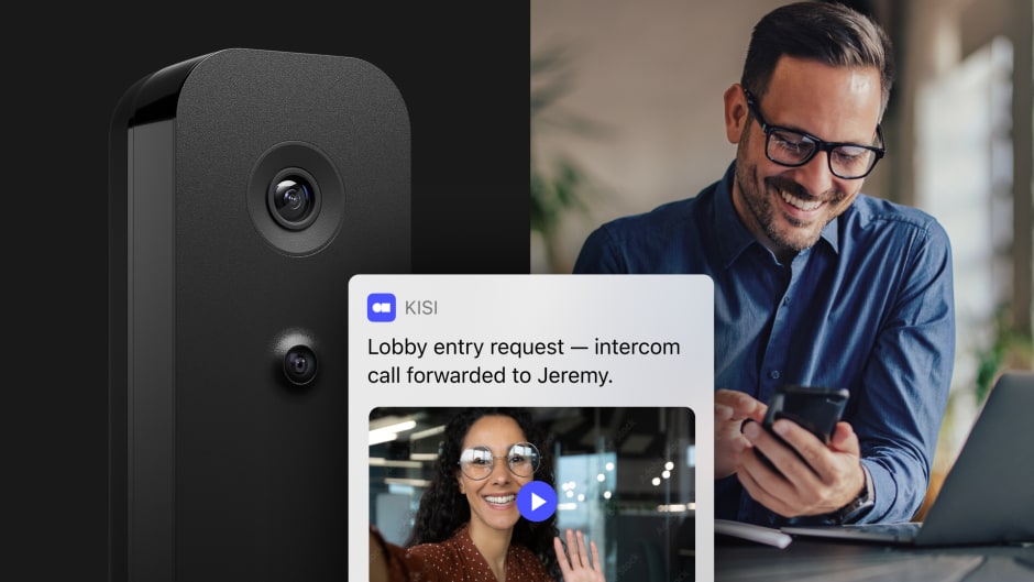 Person getting a call with Intercom Pro
