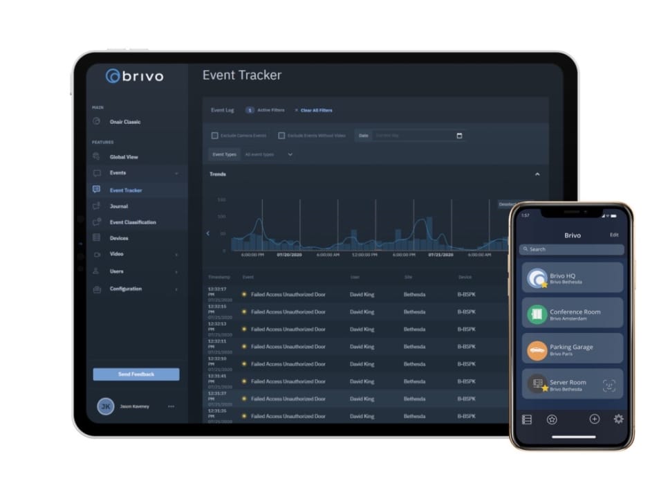 Image of Brivo's admin dashboard 
