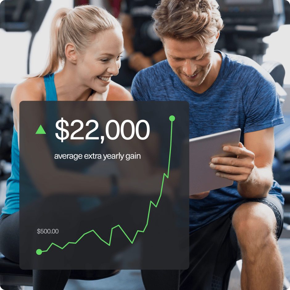 yearly gain by automating gym