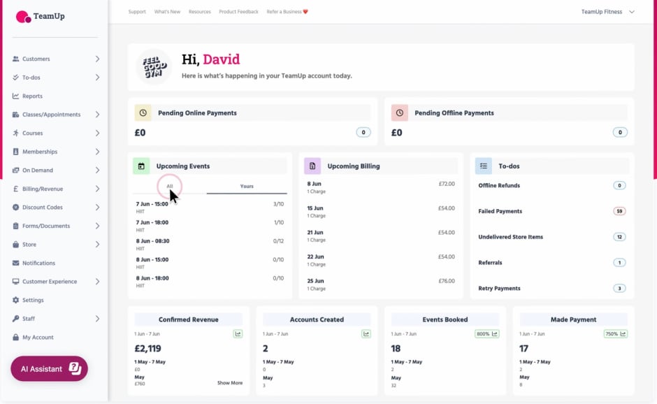TeamUp-Dashboard