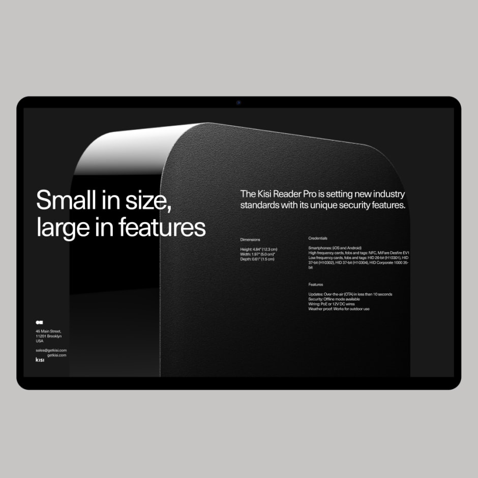 Kisi design on screens