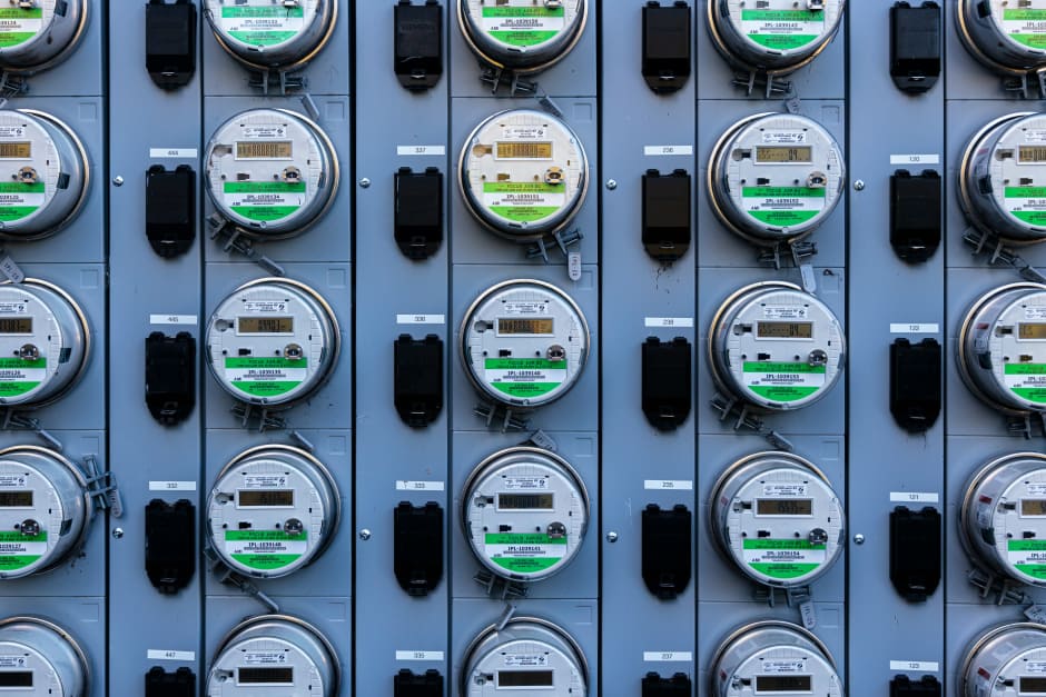 energy meters in a building