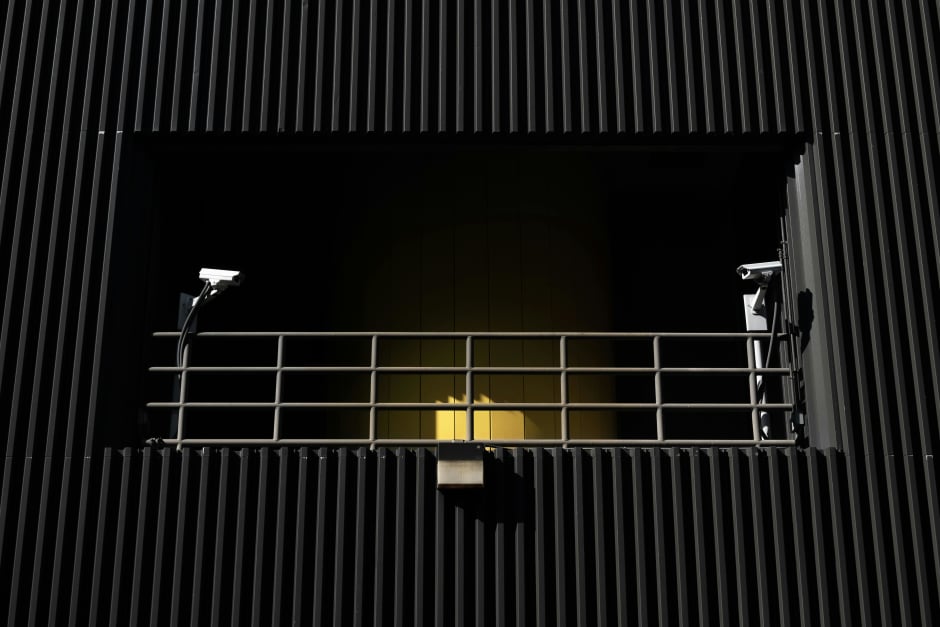 Two mounted bullet cameras