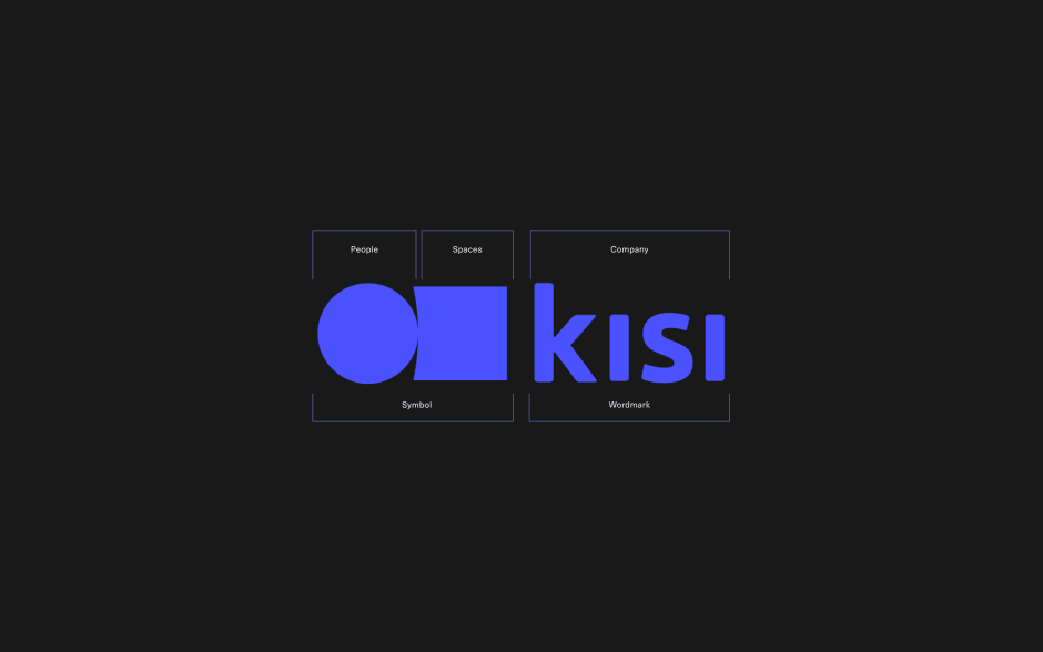 An image of the updated Kisi logo and the meaning behind it showing Kisi's new brand identity