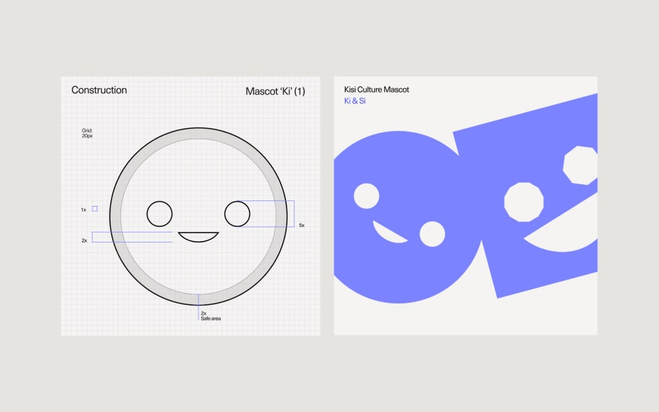 An image showing the construction of the Kisi mascots