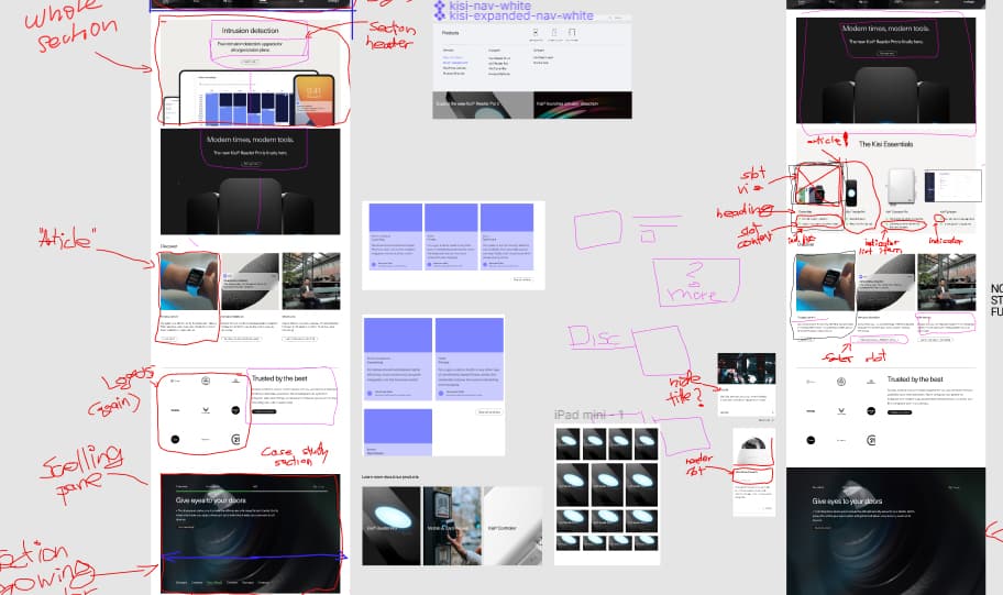 Initial conversation in Figma