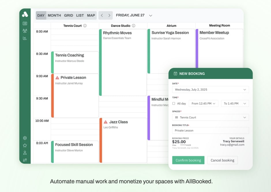 allbooked dashboard