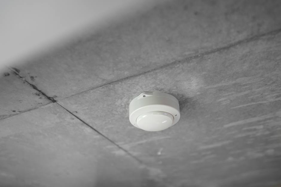 fire alarm sensor as part of small business security system