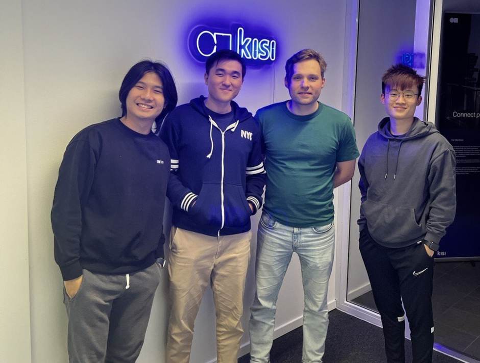 A picture of Kisi interns with Kisi's CTO, Carl, in the Kisi Stockholm office during hack week