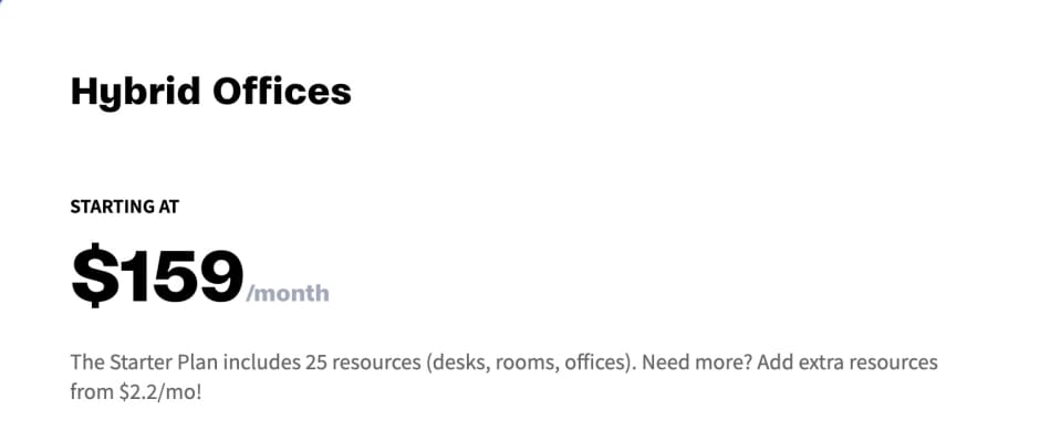 Archie Hybrid workplaces pricing