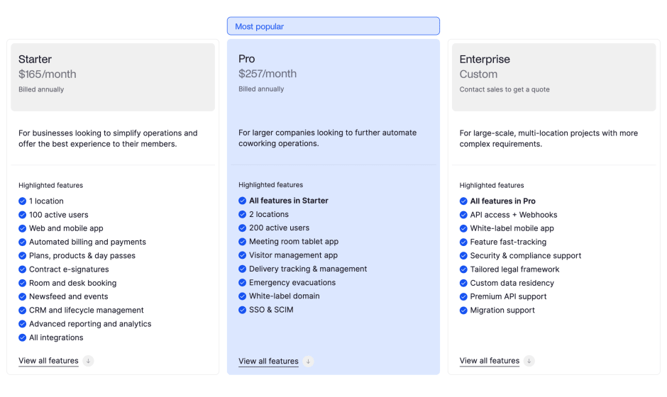 archie coworking pricing