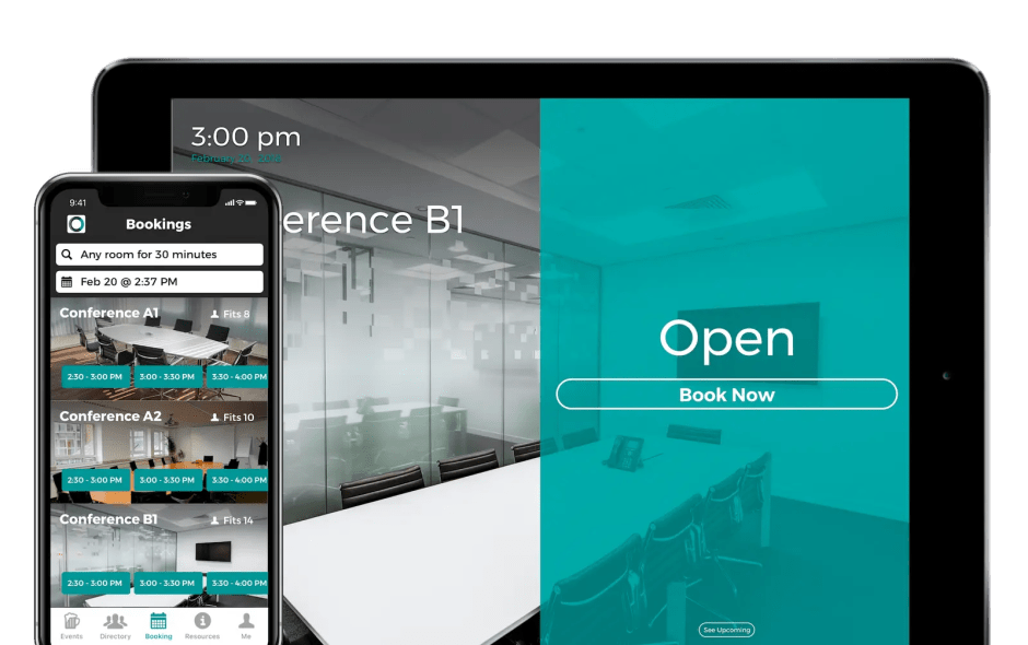 Coworks coworking software dashboard on tablet and phone