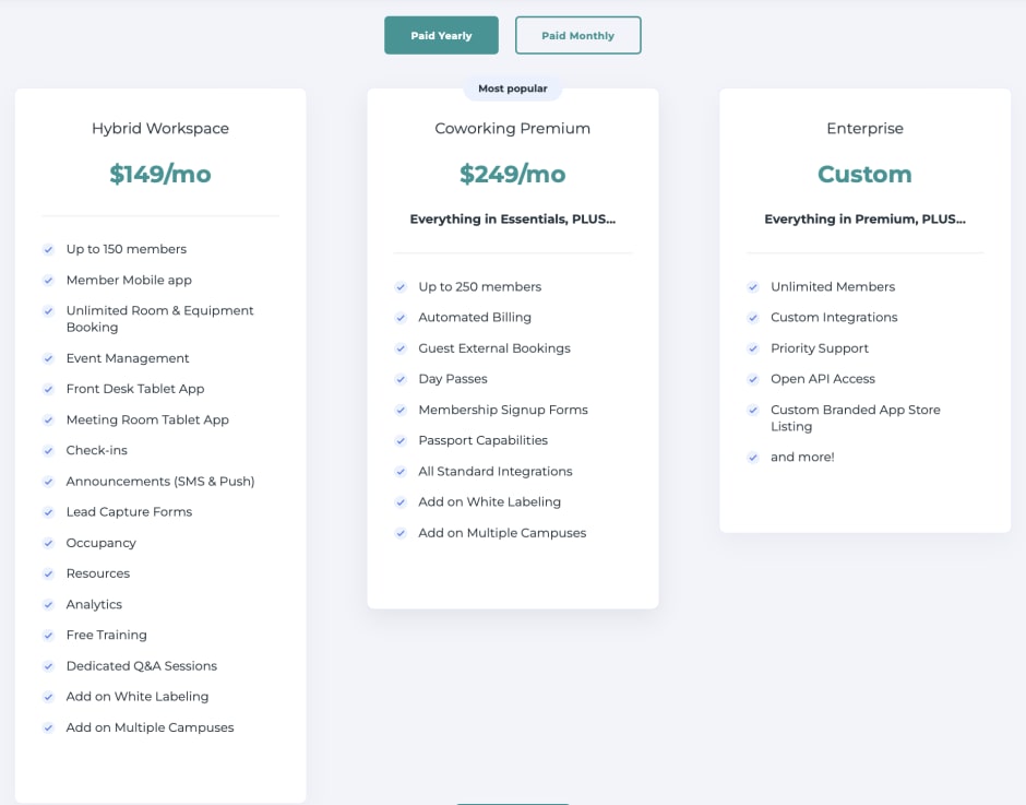 Coworks pricing