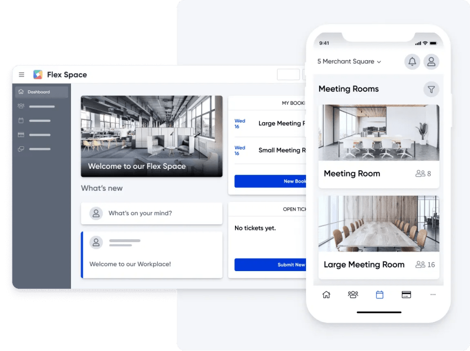 OfficeRND coworking software dashboard and app