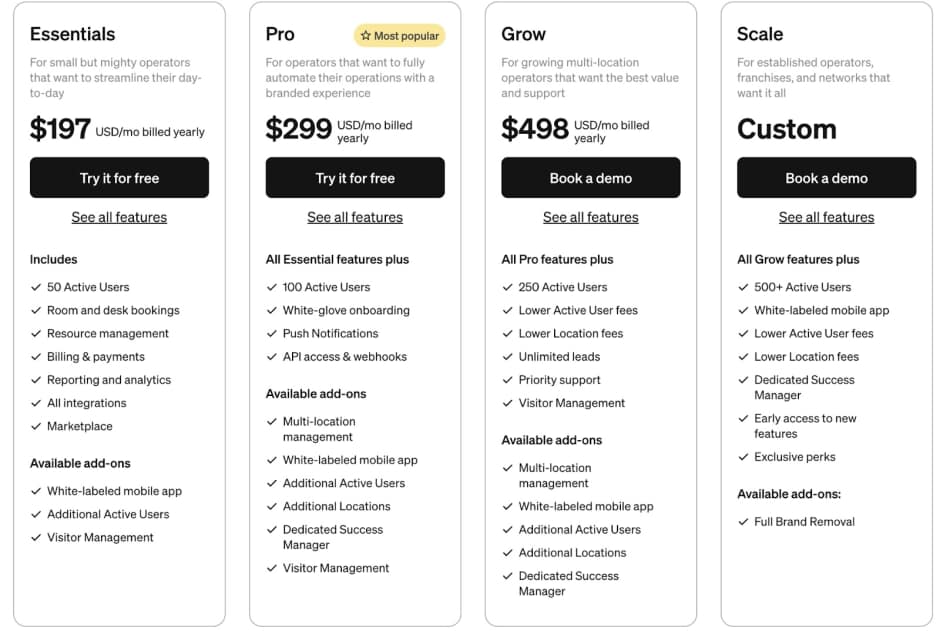 Optix Pricing