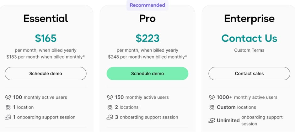Spacebring pricing