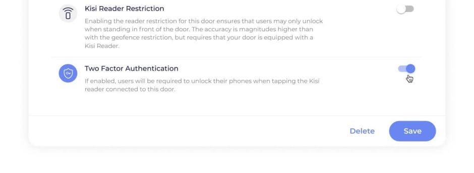 Activate 2FA in the Kisi Dashboard