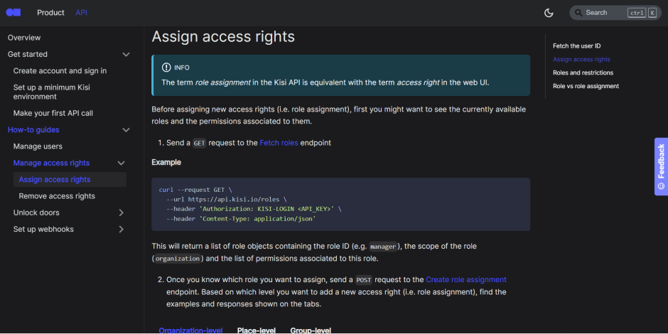 Kisi API integration guides