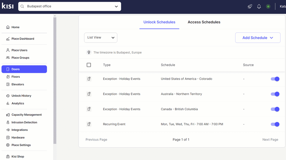 Now we provide a weekly view for schedules