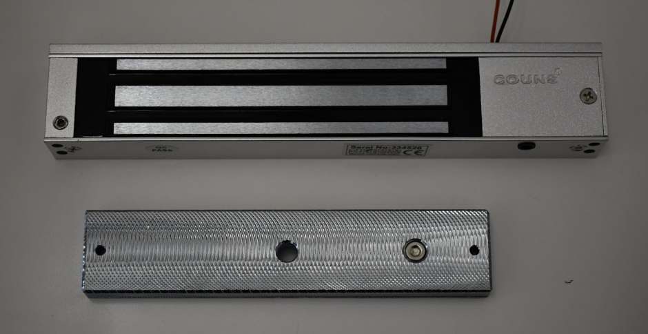 an image of an opened magnetic door lock