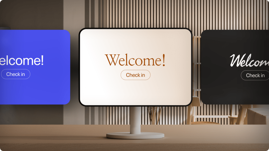 tablet check in screens 