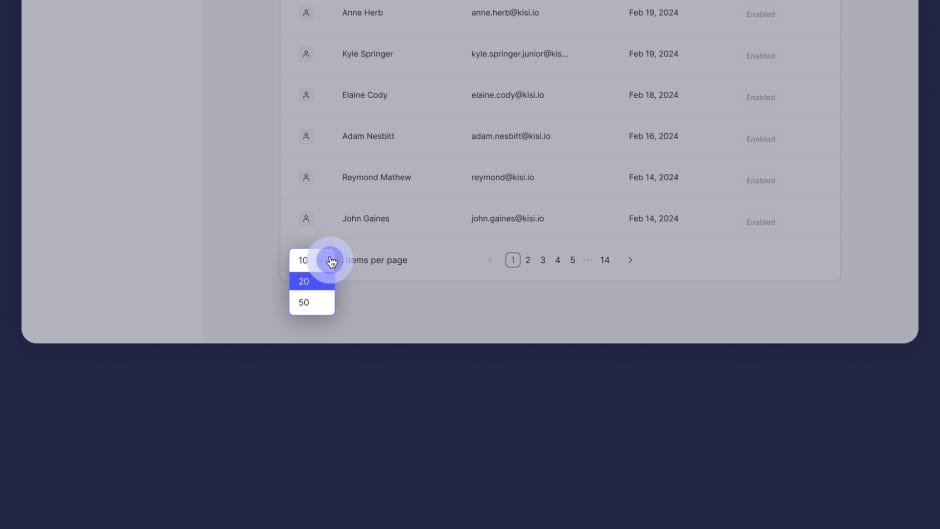 Pagination controls