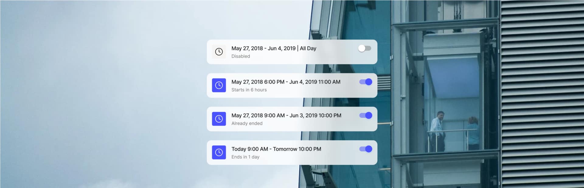 Automated elevator access schedules