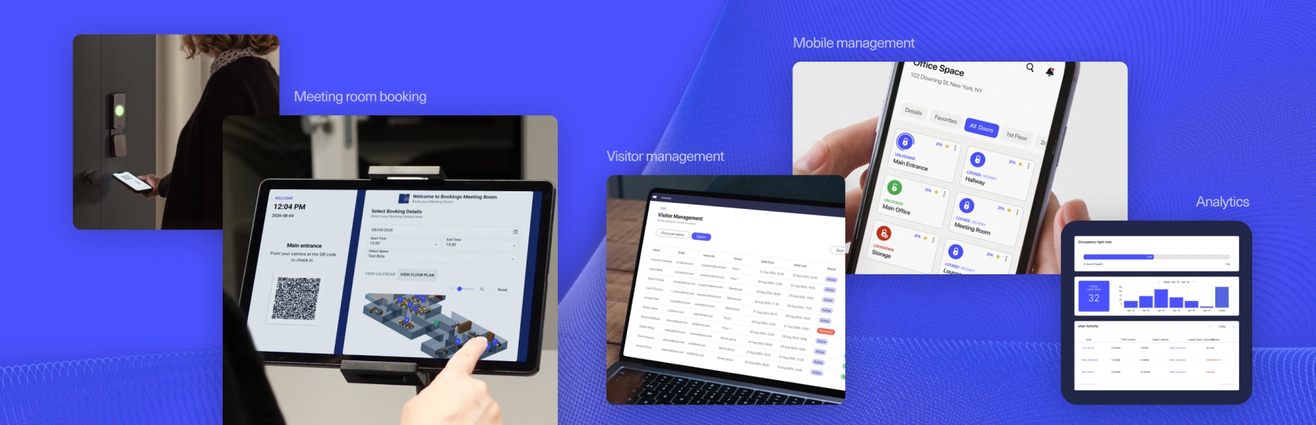 a person reading hybrid workplace occupancy reports in the Kisi access control dashboard