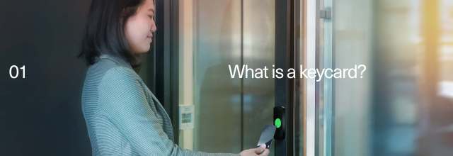 Person using keycard with Kisi reader