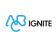 ABC Ignite logo in blue and black