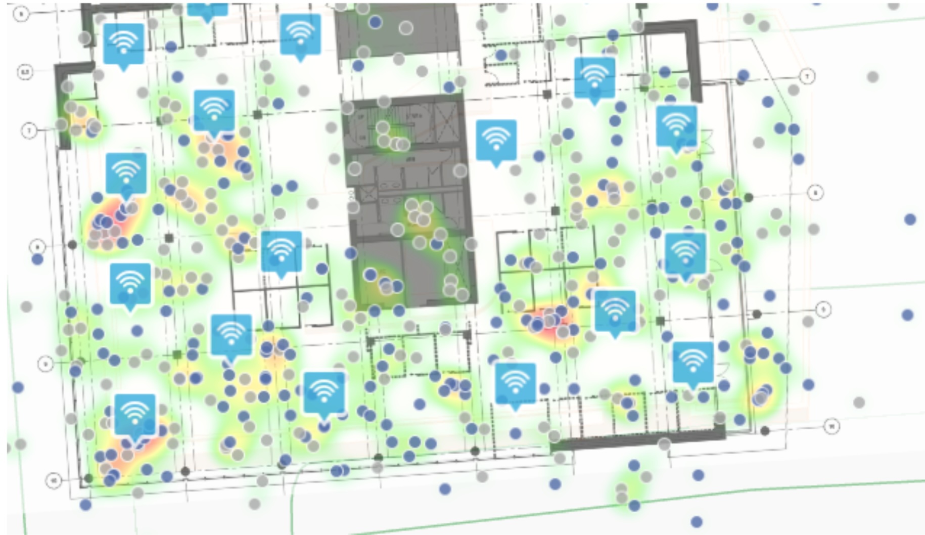 Location analytics map based on device connectivity