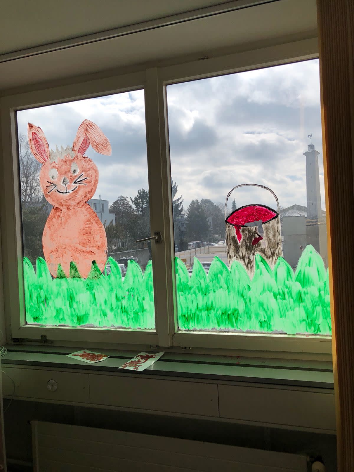 Fensterdeko für Ostern Kinderkrippe + Waldkinderkrippe