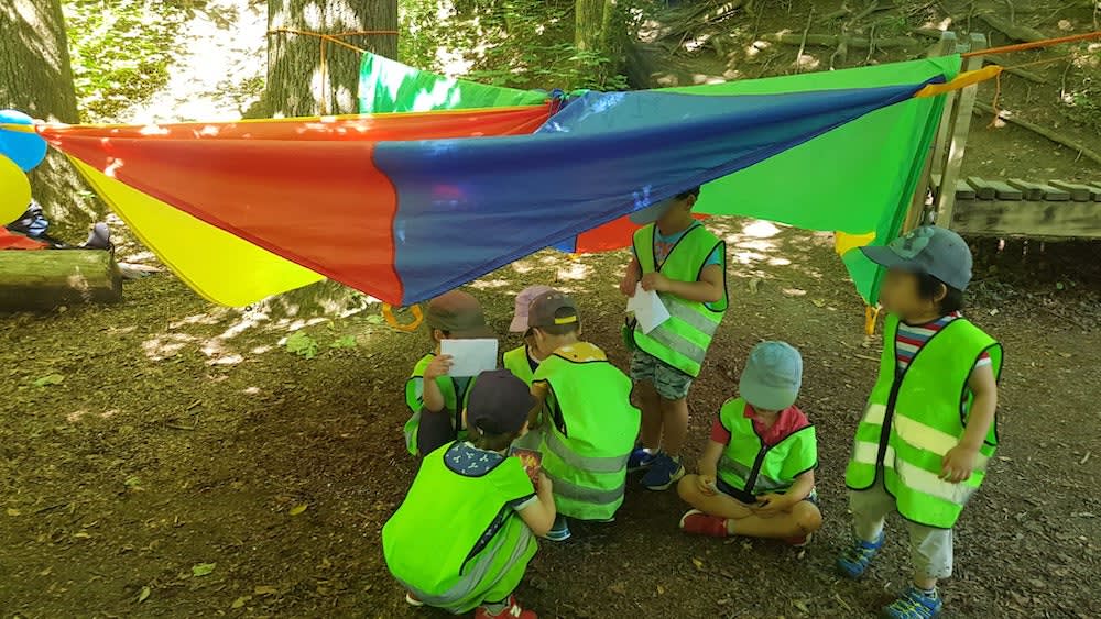 kinderkrippe und waldkinderkrippe bluemli - wir haben ein Zirkuszelt aufgebaut