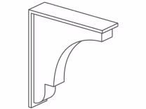 Hunton PTO Corbel 188x45x168mm, for use on mantle