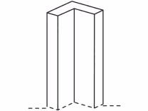 Hunton Corner Post 325x70x70mm, for use on internal