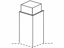 Remo PTO Corner Post 900x75x75mm, for use on external wall corner