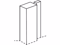 Sculpt PTO Tall Square Feature End Post, 3000xx50100mm