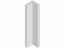 Zola Half Height Internal Corner Post 325 X 70 X 70