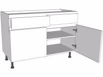 drawerline double kitchen unit base True Handleless version