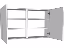 900mm high tall double wall unit carcass True Handleless version