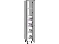 Tall Storage Unit (2150mm) - 5 Internal Drawers True Handleless version