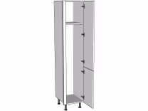 Medium height broom cupboard unit True Handleless version