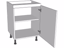 Highline single kitchen cabinets base unit True Handleless version