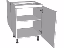 Peninsula Highline Kitchen Base Unit - Single True Handleless version