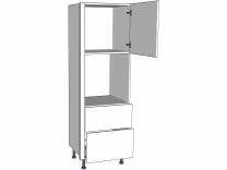 Low oven housing 1825mm high with two drawer boxes True Handleless version