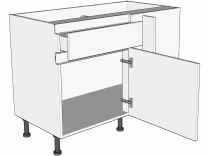 Variable corner drawerline base unit for Carousel/Magic corner unit True Handleless version