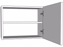 Short Kitchen Wall Unit 460mm high True Handleless version