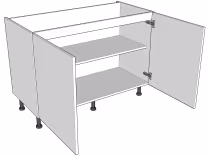 Highline Sink Kitchen Base Unit - Double with doors/drawer fronts