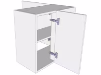 Peninsula variable corner wall unit carcass with doors/drawer fronts