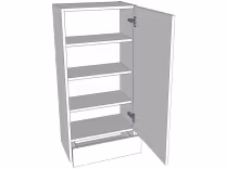 Solid door dresser carcass with working drawer with doors/drawer fronts